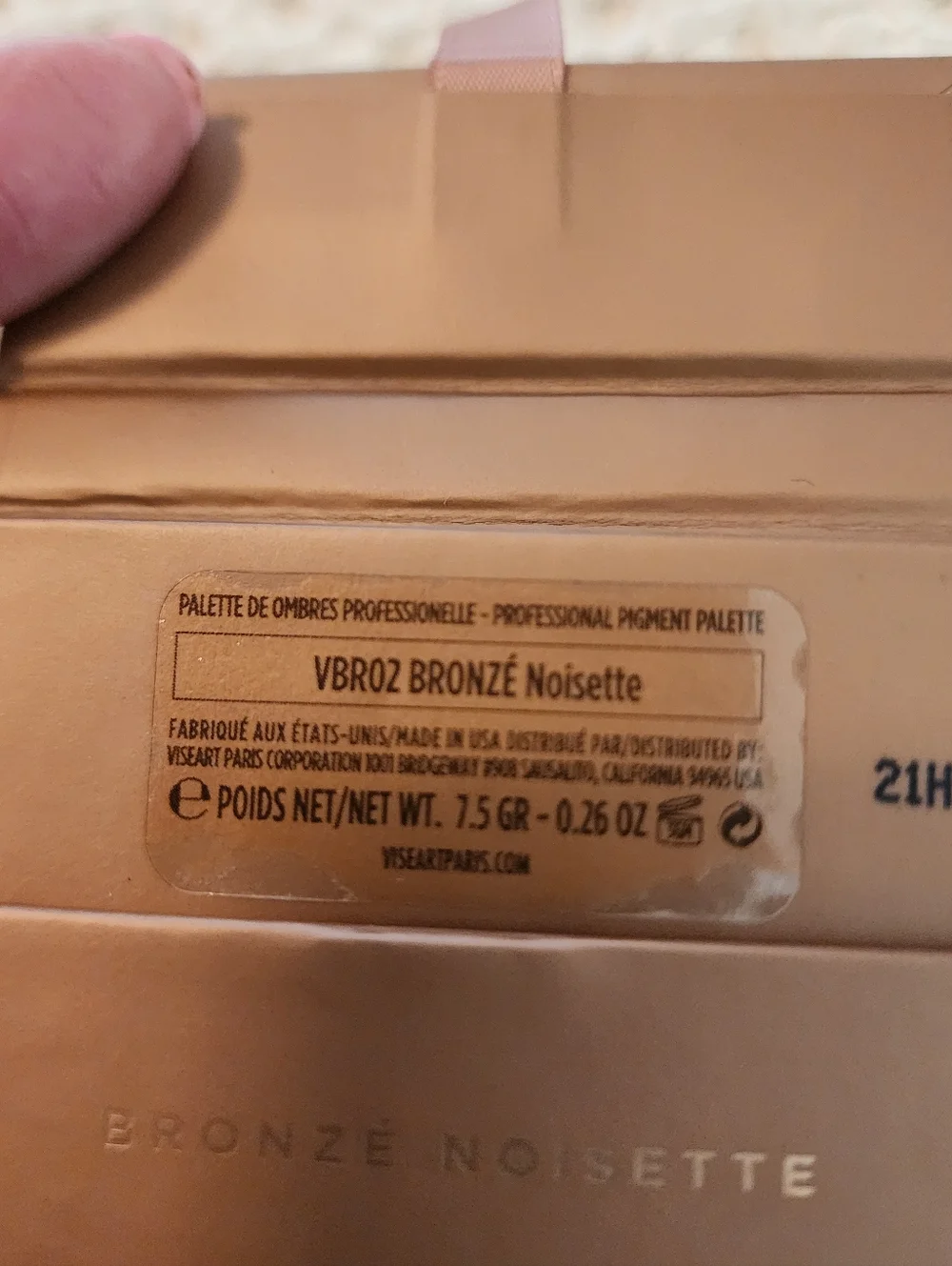 Viseart Bronze Noisette Compact Bronzer - Brown, Cream Accents